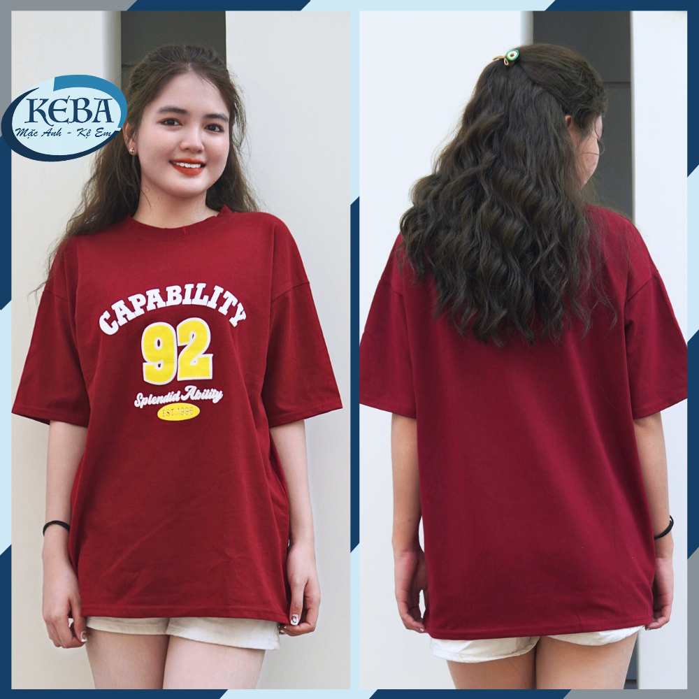 Áo cotton CAPABILYTY 92 unisex form rộng chất liệu cotton 100%