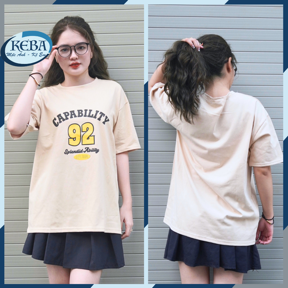 Áo cotton CAPABILYTY 92 unisex form rộng chất liệu cotton 100%