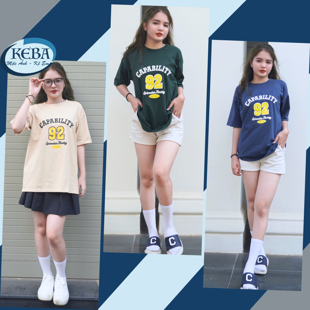 Áo cotton CAPABILYTY 92 unisex form rộng chất liệu cotton 100%