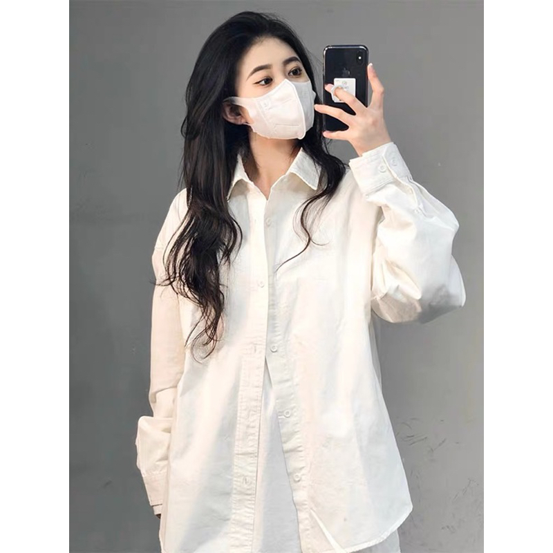 Áo sơ mi nữ tay dài form rộng ulzaang phong cách Hàn quốc trẻ trung năng động