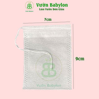 Set 10 túi lọc đựng phân tiện lợi, Túi lọc trà chất liệu vải không dệt chuẩn thực phẩm, kèm dây rút nhiều kích thước