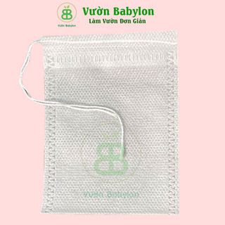 Set 10 túi lọc đựng phân tiện lợi, Túi lọc trà chất liệu vải không dệt chuẩn thực phẩm, kèm dây rút nhiều kích thước