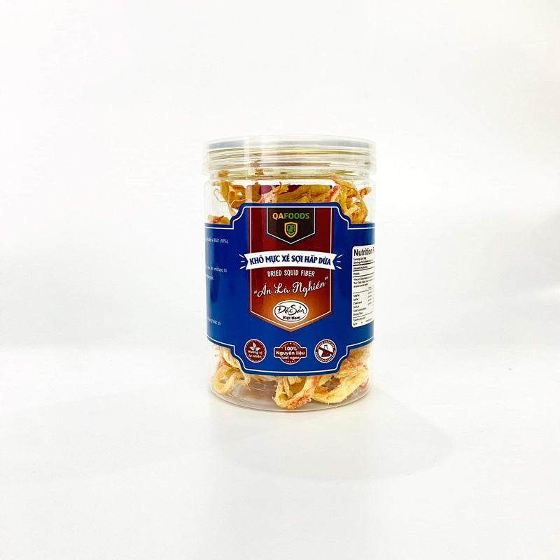 MỰC KHÔ XÉ SỢI HẤP DỪA - HŨ PET 300gr -FREESHIP_ Ăn Là Mê Ngay- Vệ Sinh ATTP