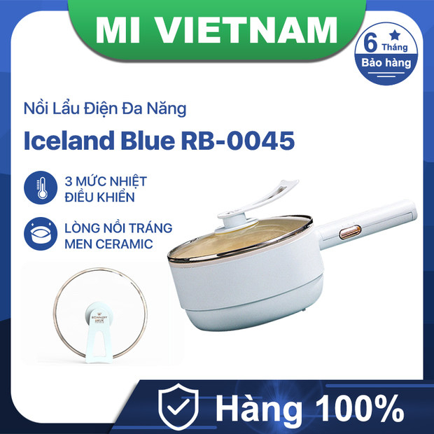 Nồi điện đa năng 1.5L RB-0045 700W chống dính có khay hấp 3 mức nhiệt