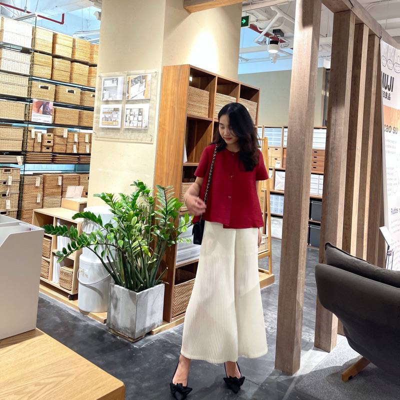 (HÀNG SẴN) Áo sơ mi tay ngắn vải nhúng cao cấp, freesize co giãn nhiều -  Áo lò xo nhuyễn KHÔNG NHĂN
