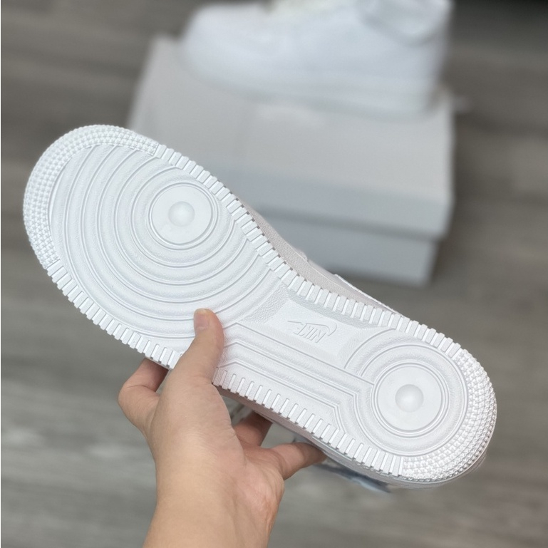 Giày _Nike Air Force 1 Mid white_ Af1 Cổ Cao Full Trắng Đế 3cm Full Phụ Kiện Siêu Hot Hit
