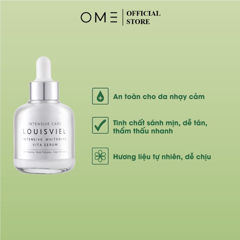Passs Huyết Thanh Dưỡng Trắng Xóa Tàn Nhang Mờ Thâm Nám Intensive Whitening Vita Serum LouisViel 50ml