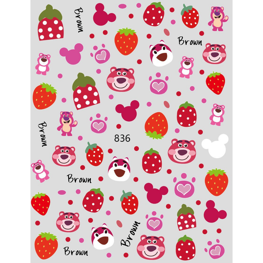 Sticker & Decal dán móng tay hoạt hình nail