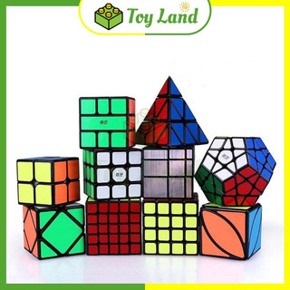 Rubik qiyi viền đen 2x2 3x3 4x4 5x5 megaminx pyraminx rubic biến thể đồ chơi