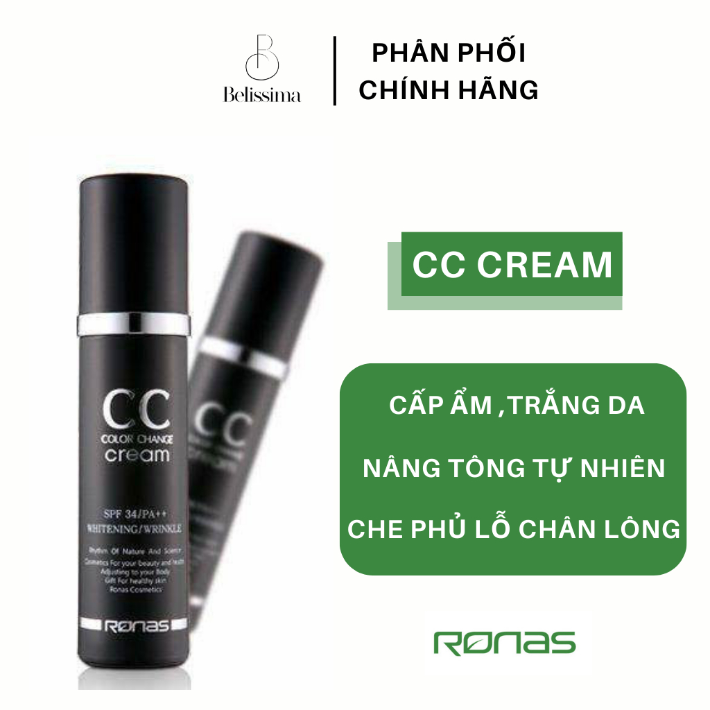 Kem nền chống nắng CC Cream Hàn Quốc – Ronas CC Color Change Cream SPF 38/PA+++ 50g