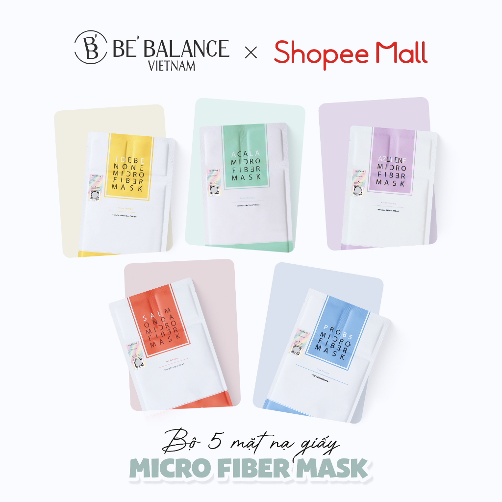 [HB Gift] 1 miếng Mặt Nạ Vải Vi Sợi BEBALANCE MICRO FIBER MASK