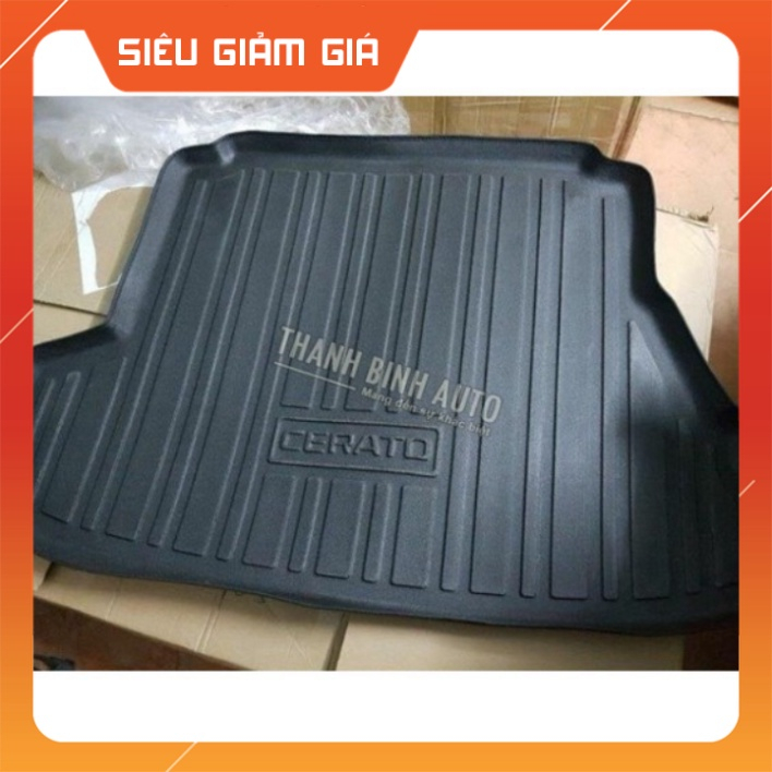 Lót cốp nhựa dẻo xe Kia K3, Cerato 2014 2017 2018 - Nhựa TPO Không mùi , không thấm nước