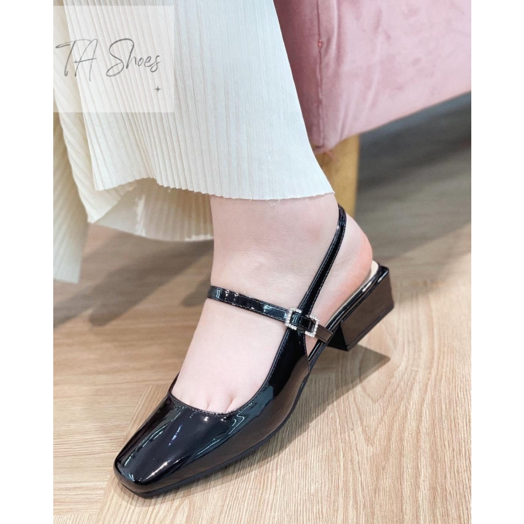 Giày cao gót quai quai đính đá vuông mẫu mới 2023 - Sandal thời trang nữ mảnh phong cách trẻ trung Hàng Loại 1 Fullbox