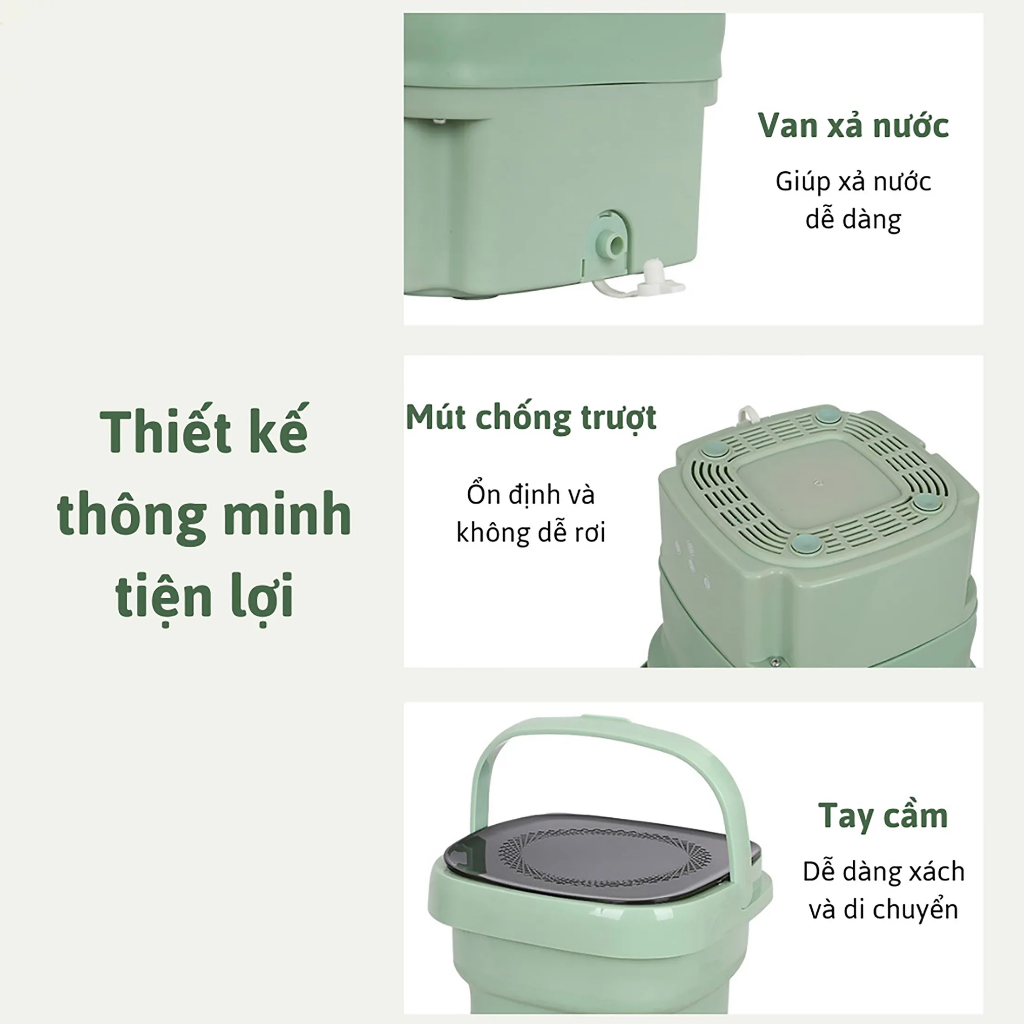 Máy Giặt Mini Di Động, gấp gọn tiện lợi- K1397