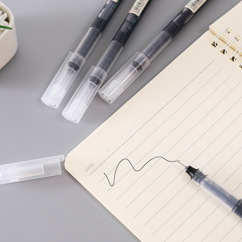 Bút gel ngòi kim Hikoma viết trơn mực đều - bút gel đen xanh đỏ ngòi 0.5mm - bút bi nước văn phòng phẩm