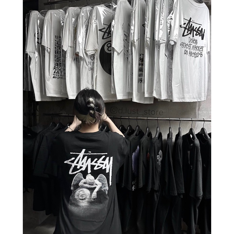 Áo Thun Stussy Angel thun 100% cotton 2 chiều - HÀNG FULL BỌC TEM TAG likeauth 99%