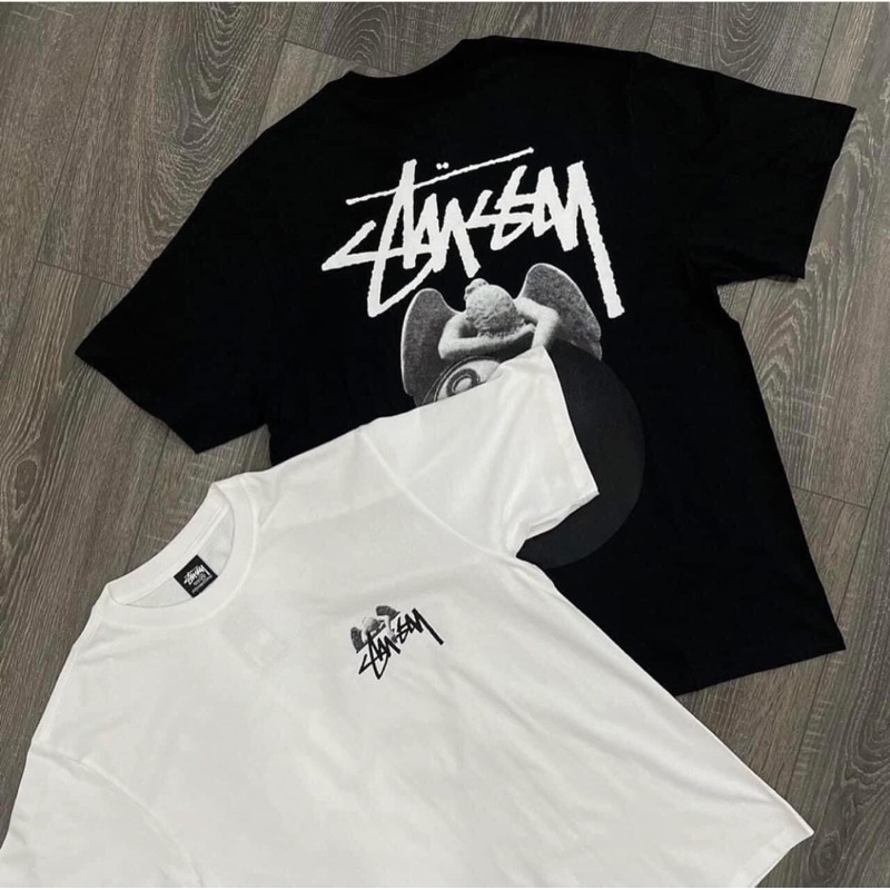 Áo Thun Stussy Angel thun 100% cotton 2 chiều - HÀNG FULL BỌC TEM TAG likeauth 99%
