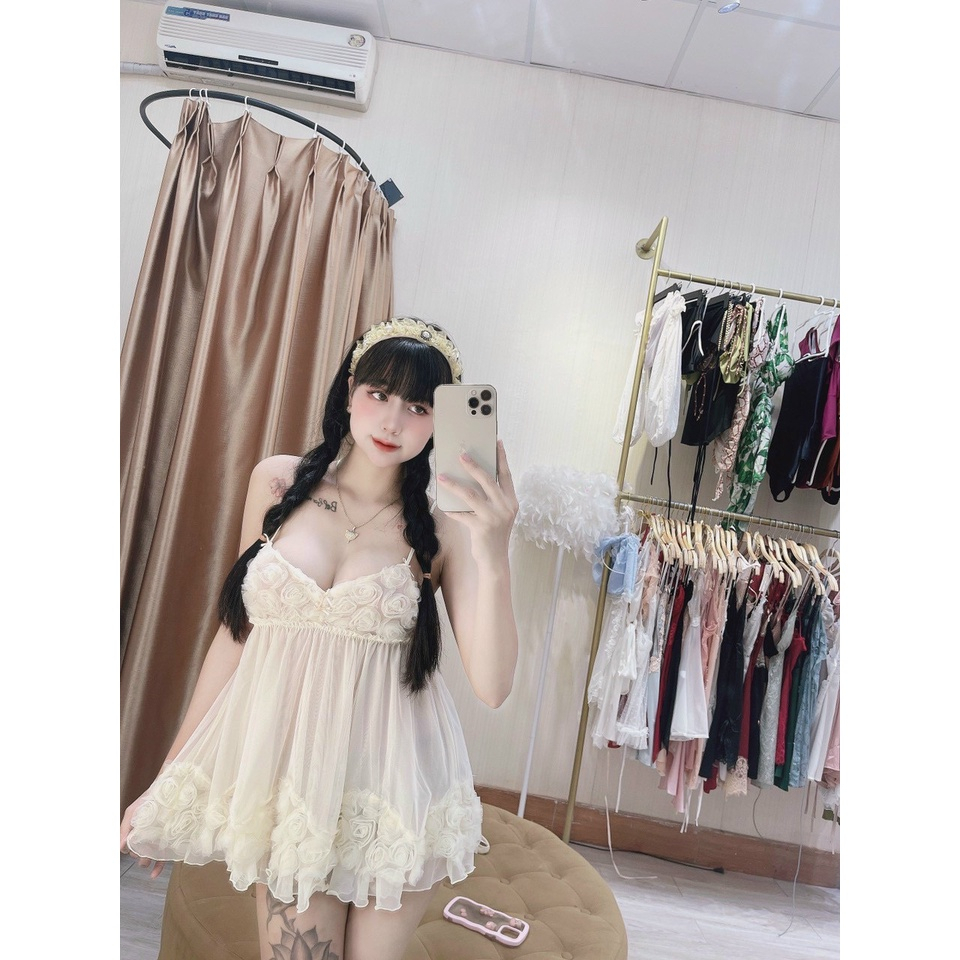 VN07 - Set váy ngủ hàng hiệu QCCC loại sexy tôn dáng