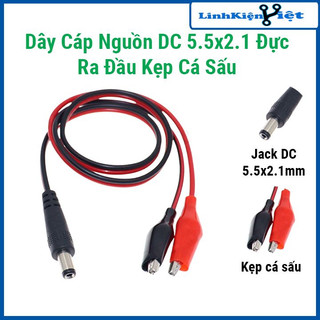 Dây cáp nguồn DC đực/cái ra đầu kẹp cá sấu