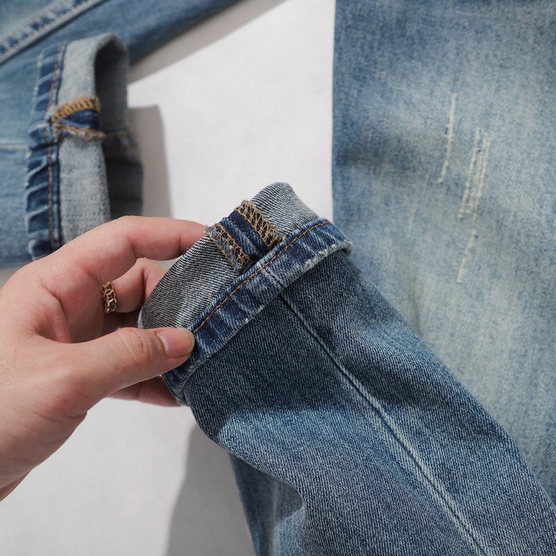 QUẦN JEAN XANH CÀO SƯỚC DF230427