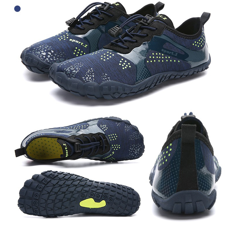Giày đi biển, đi bơi, trekking thoát nước -xám chấm,xanh than chấm