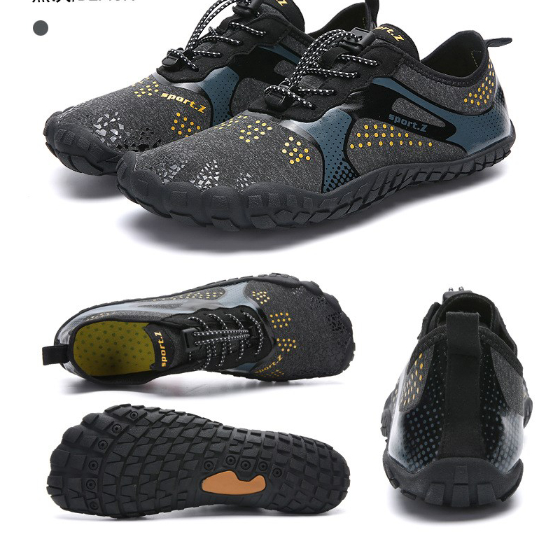 Giày đi biển, đi bơi, trekking thoát nước -xám chấm,xanh than chấm