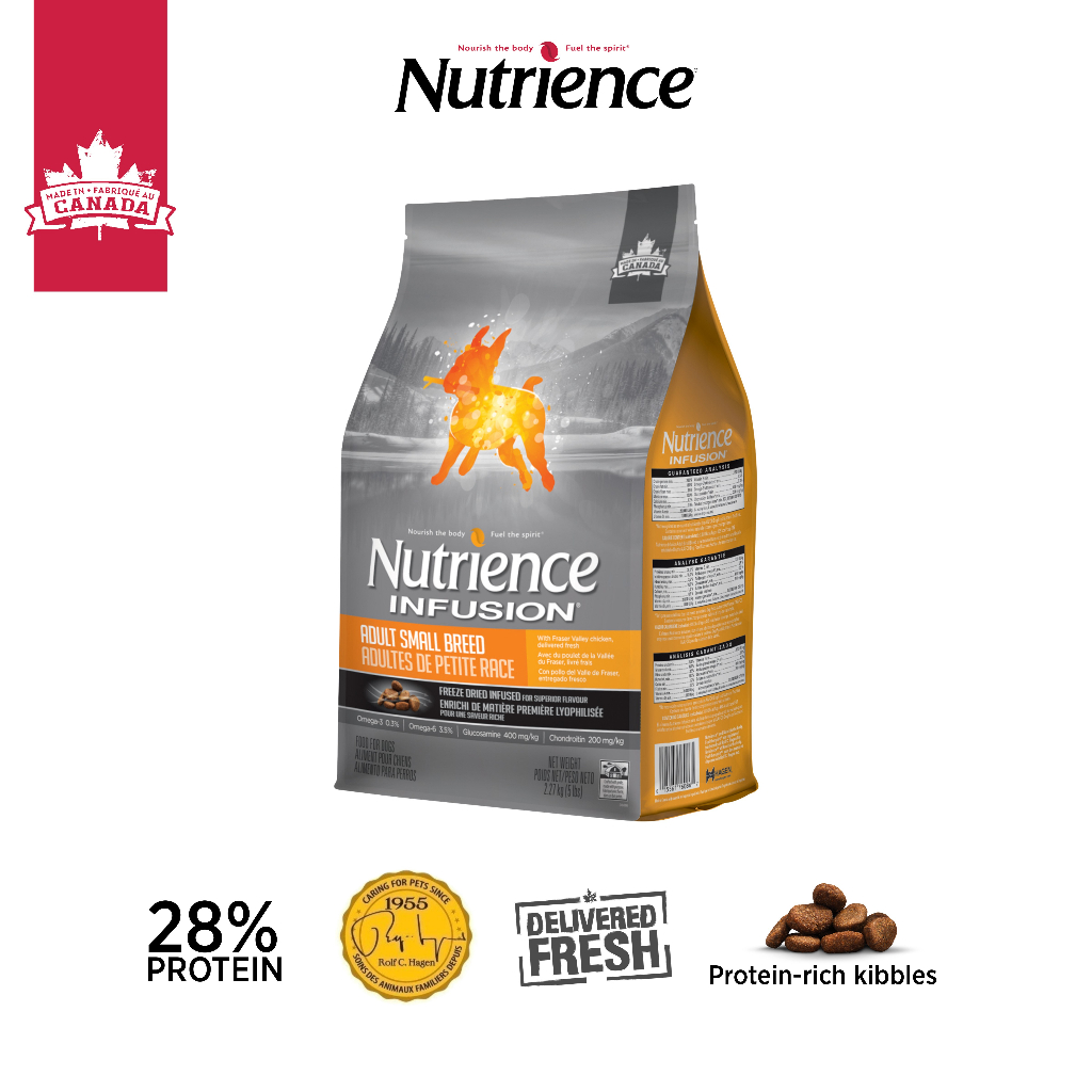 Thức Ăn Cho Chó Nutrience Infusion Adult Small Breed cho chó kích thước nhỏ - thịt gà và rau củ trái cây tự nhiên 500g