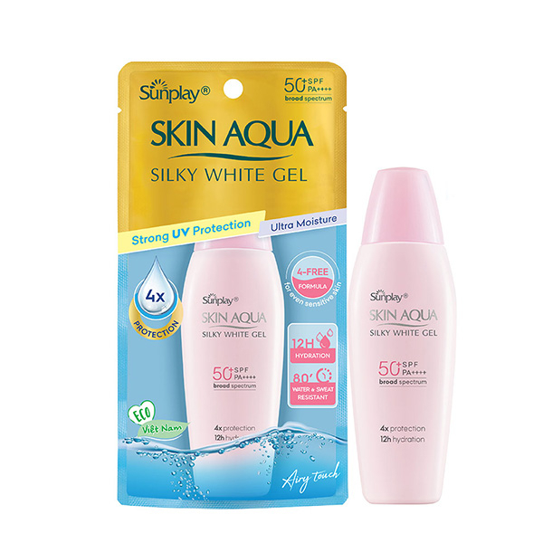 Gel Chống Nắng Dưỡng Da Trắng Mịn Sunplay Skin Aqua Silky White Gel SPF50, PA++++ (70g)
