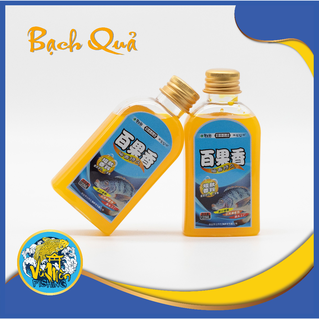 Hương liệu Câu Cá Rô Nước Cốt siêu đậm đặc Hương Bạch Quả Savic 120ML - Vũ Môn Fishing