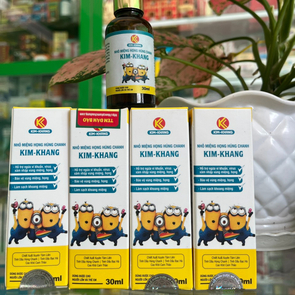 Nhỏ Miệng Họng Húng Chanh Kim Khang lọ 30ml – Giảm ngứa rát họng, bảo vệ họng - NT Bình An