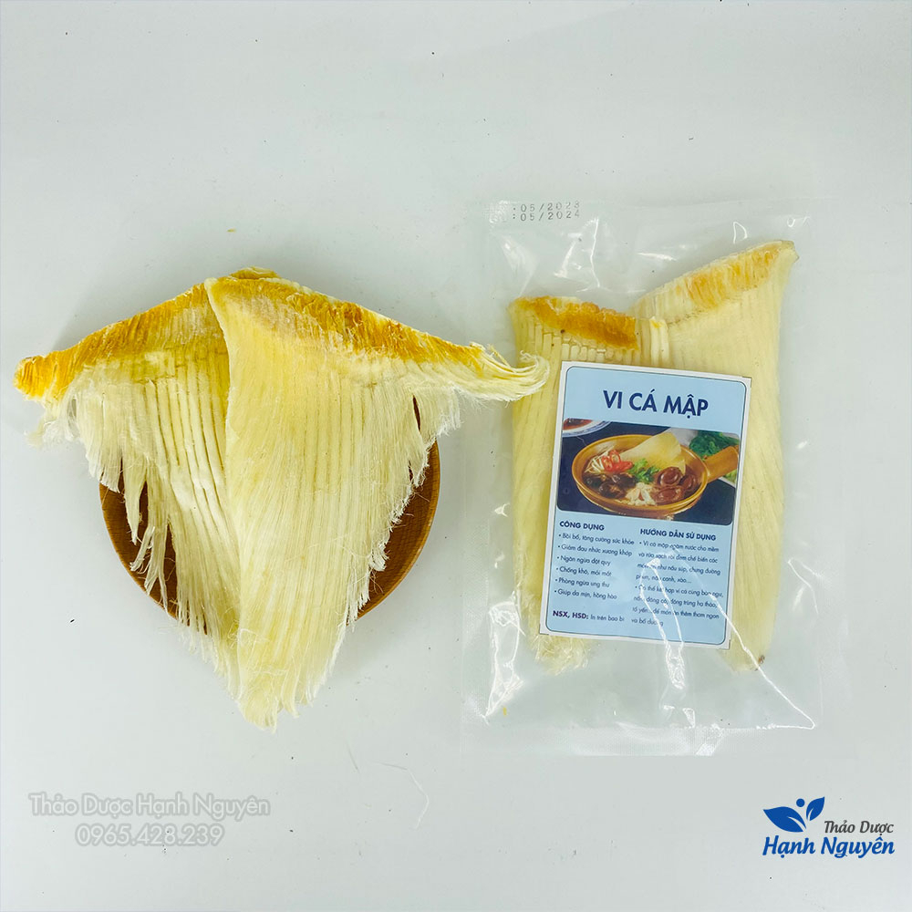 Vi cá mập nguyên miếng 100g (Tốt cho xương khớp, sáng mắt, nấu súp bào ngư) - Thảo dược hạnh nguyên