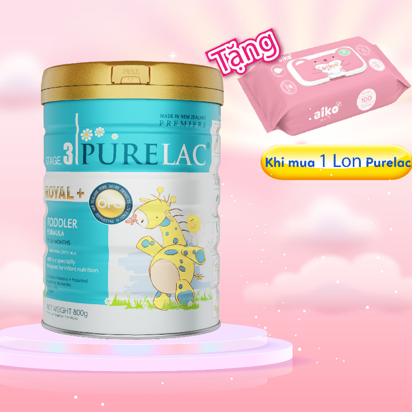Sữa Purelac số 1, 2, 3 Lon 800gr Giúp Bé Phát Triển Toàn Diện Nhập Khẩu Newzealand Date 2025 - 1 Đổi 1 Nếu Lỗi NSX