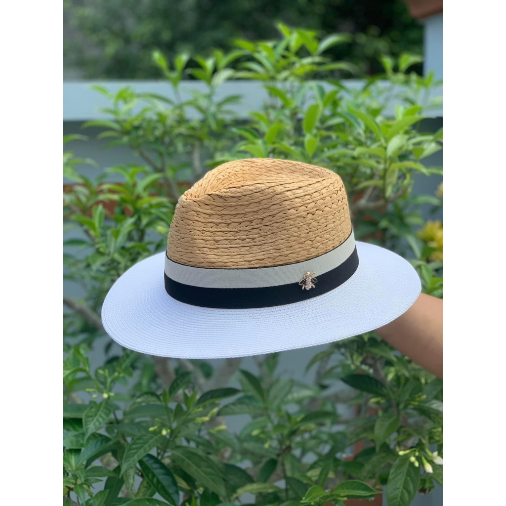 Mũ cói đi biển vành rộng , mũ phớt cói panama cho nam và nữ A1 Hàng Loại 1