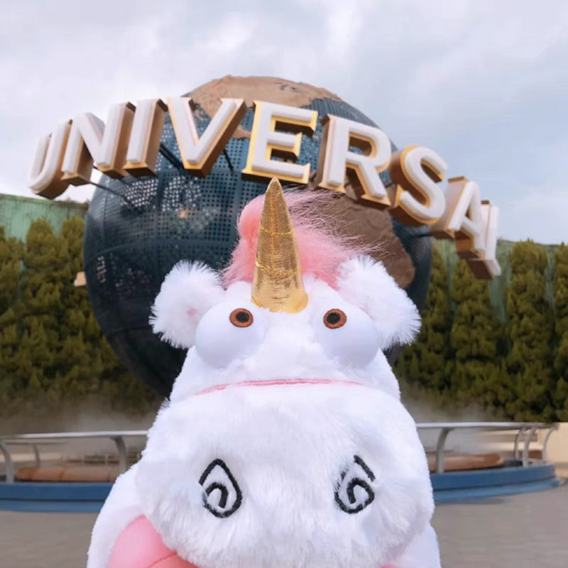 Gấu bông kì lân unicorn trắng xù lông mịn dễ thương quà tặng cho bé
