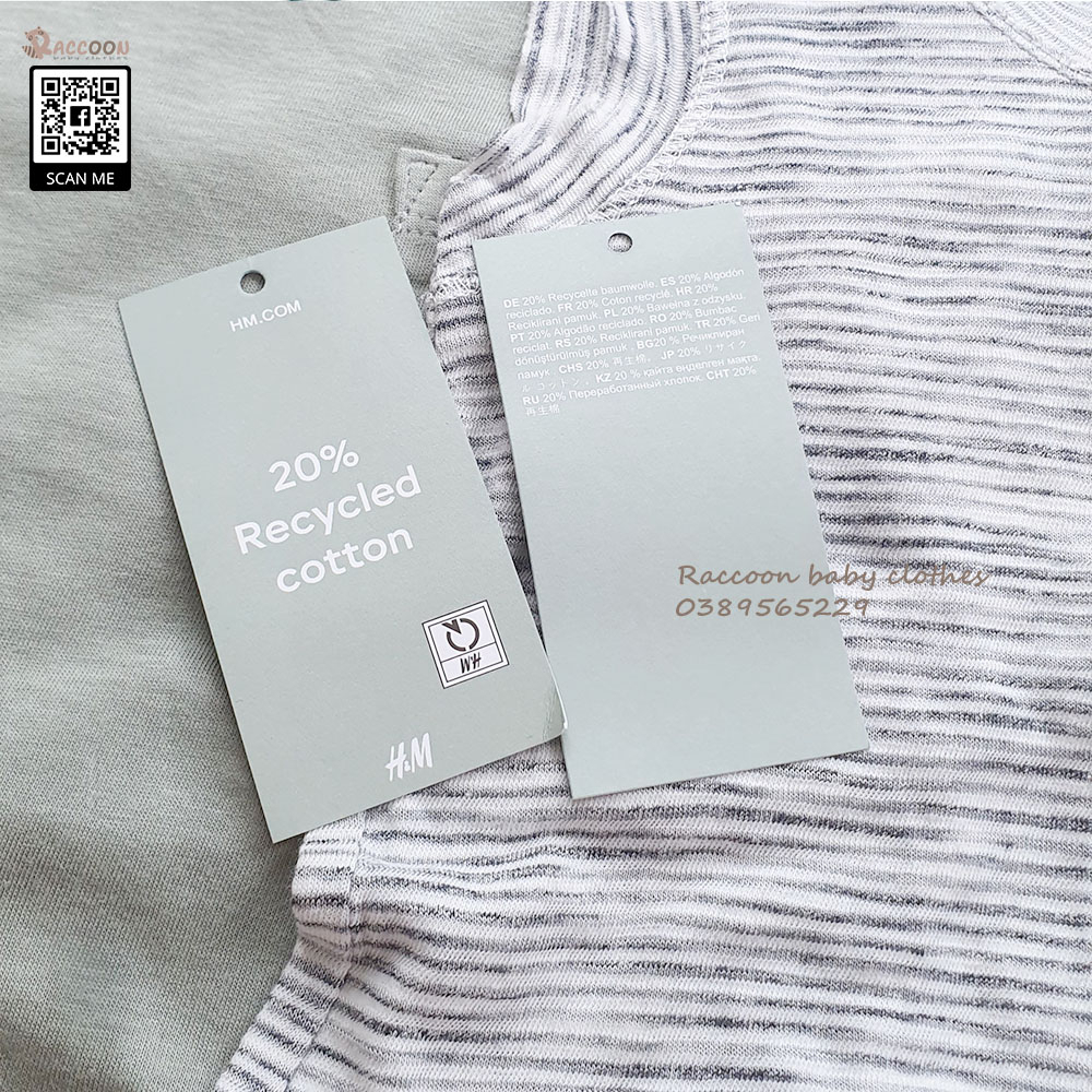 Áo ba lỗ bé trai chất Cotton Organic H.M