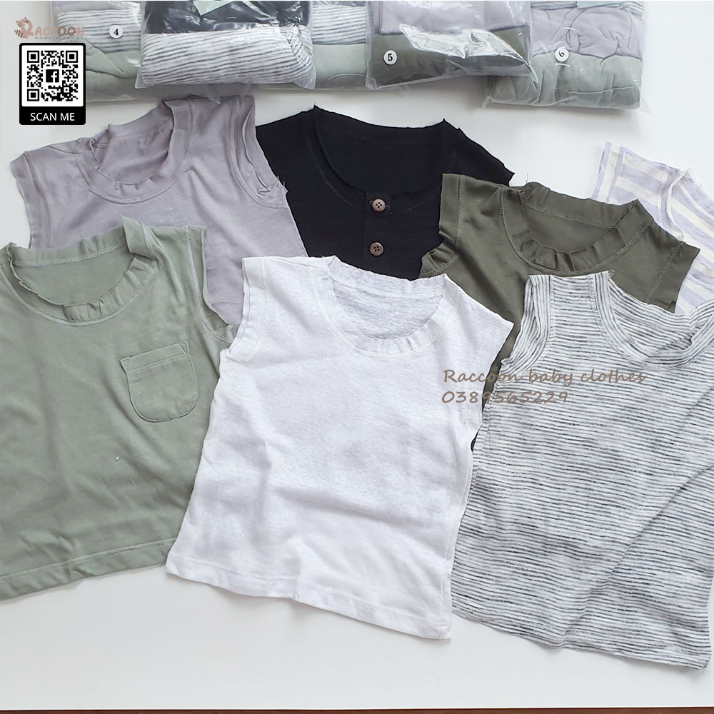 Áo ba lỗ bé trai chất Cotton Organic H.M