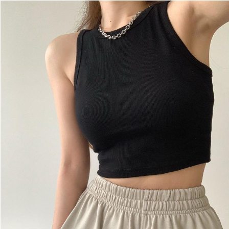 Kamyl Áo Ba Lỗ Nữ Xuất Khẩu Dáng Croptop Cotton Tăm Siêu Mềm Mịn