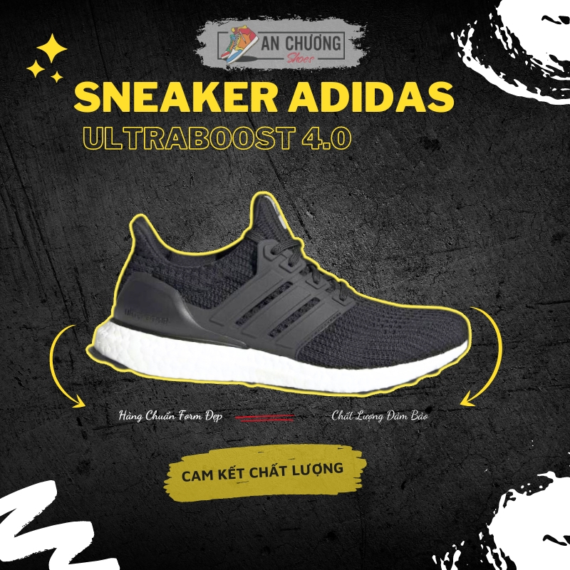 Giày Sneaker Ultraboost 4.0 Đen Hình Thật - Hàng Chuẩn