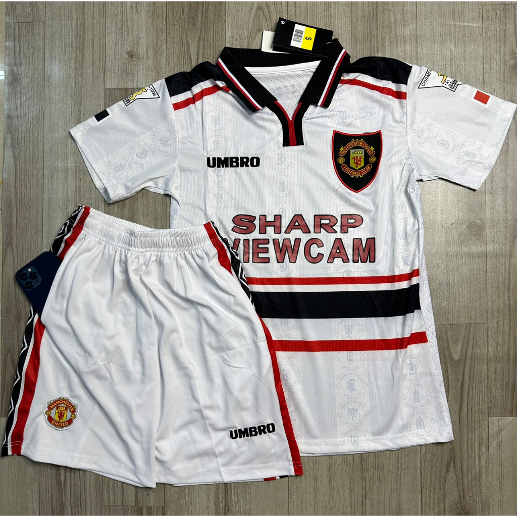 Áo Bóng Đá CLB Manchester Ngắn Tay Phong Cách Retro - Quần Có Túi - Vải Polyester Thái