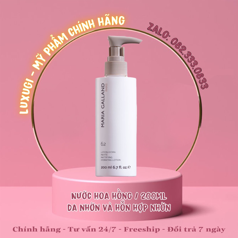 Maria Galland 62 Mattifying Hydrating Lotion Nước hoa hồng cho da nhờn, hỗn hợp nhờn