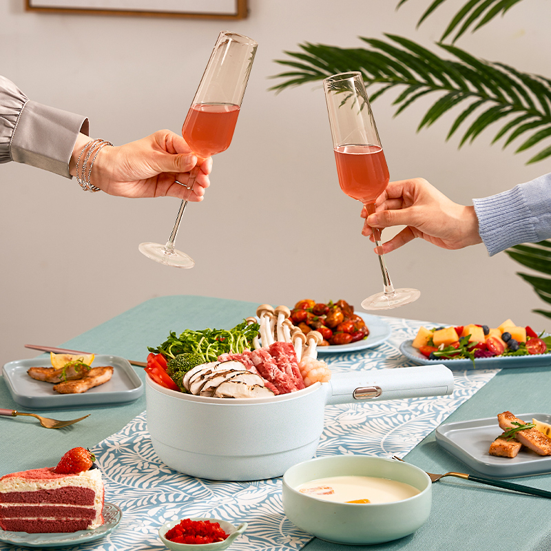 Nồi điện đa năng 1.5L RB-0045 700W chống dính có khay hấp 3 mức nhiệt BH 6 tháng