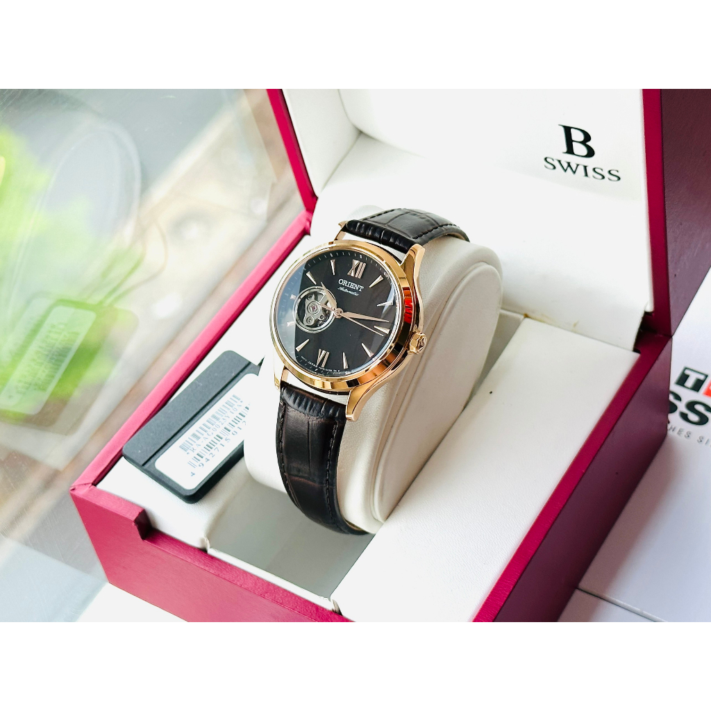 Đồng hồ nữ dây da Orient Automatic Open Heart RA AG0023Y10B