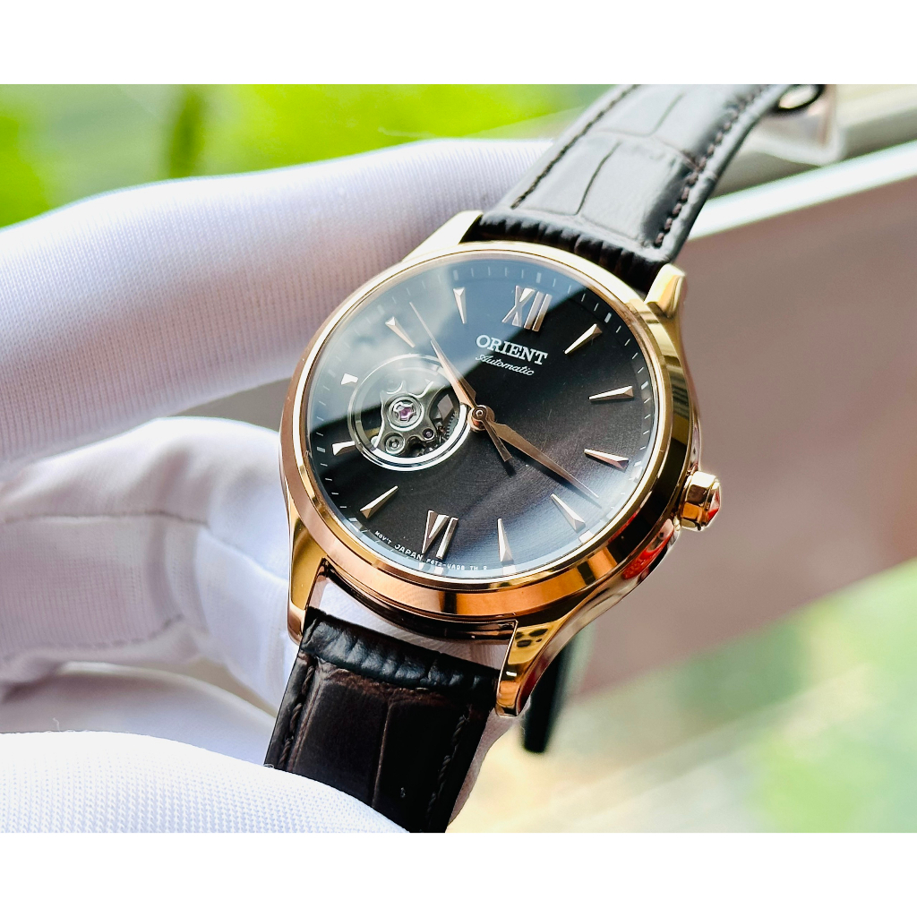Đồng hồ nữ dây da Orient Automatic Open Heart RA AG0023Y10B