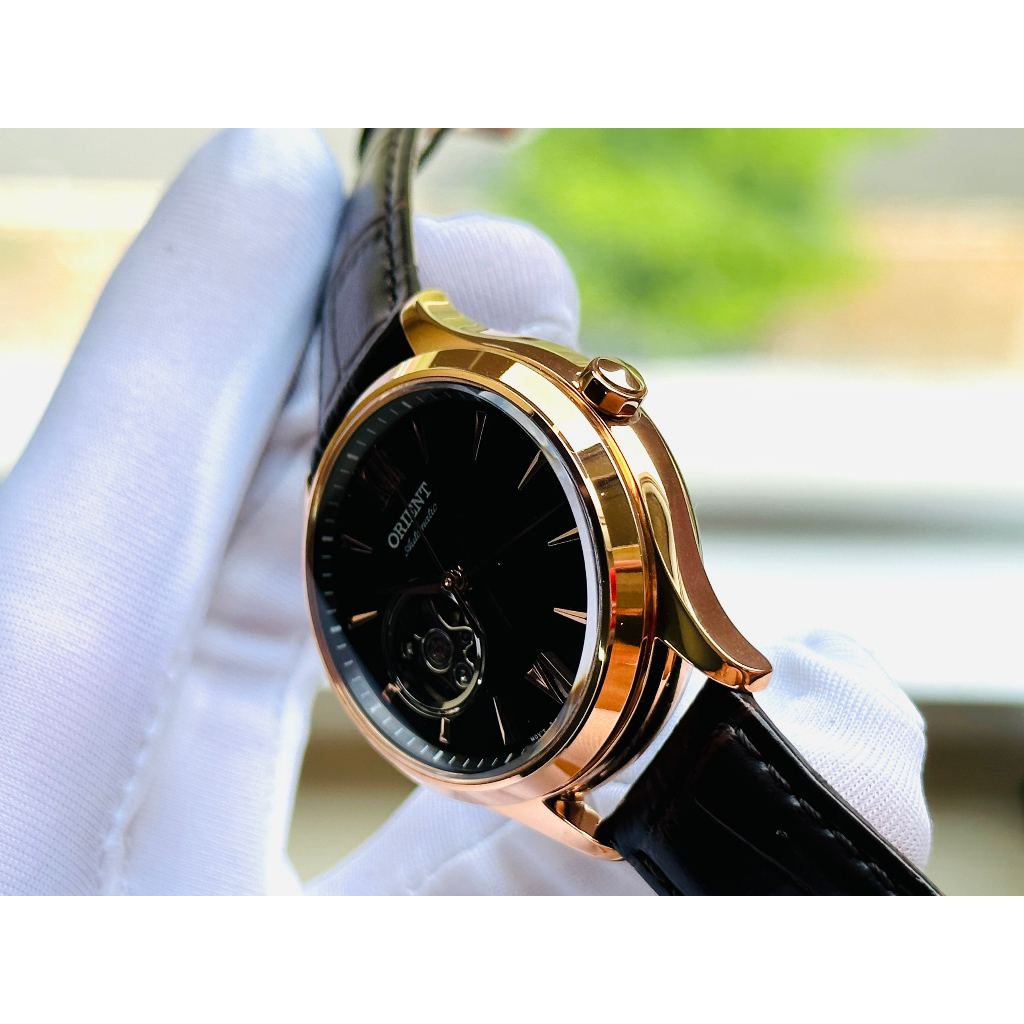 Đồng hồ nữ dây da Orient Automatic Open Heart RA AG0023Y10B