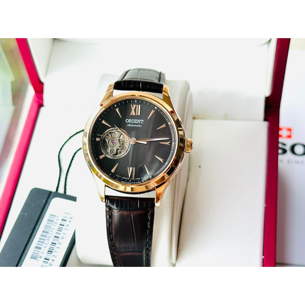 Đồng hồ nữ dây da Orient Automatic Open Heart RA AG0023Y10B