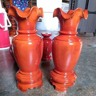Đôi lục bình gỗ tràm cao 30cm x 12cm