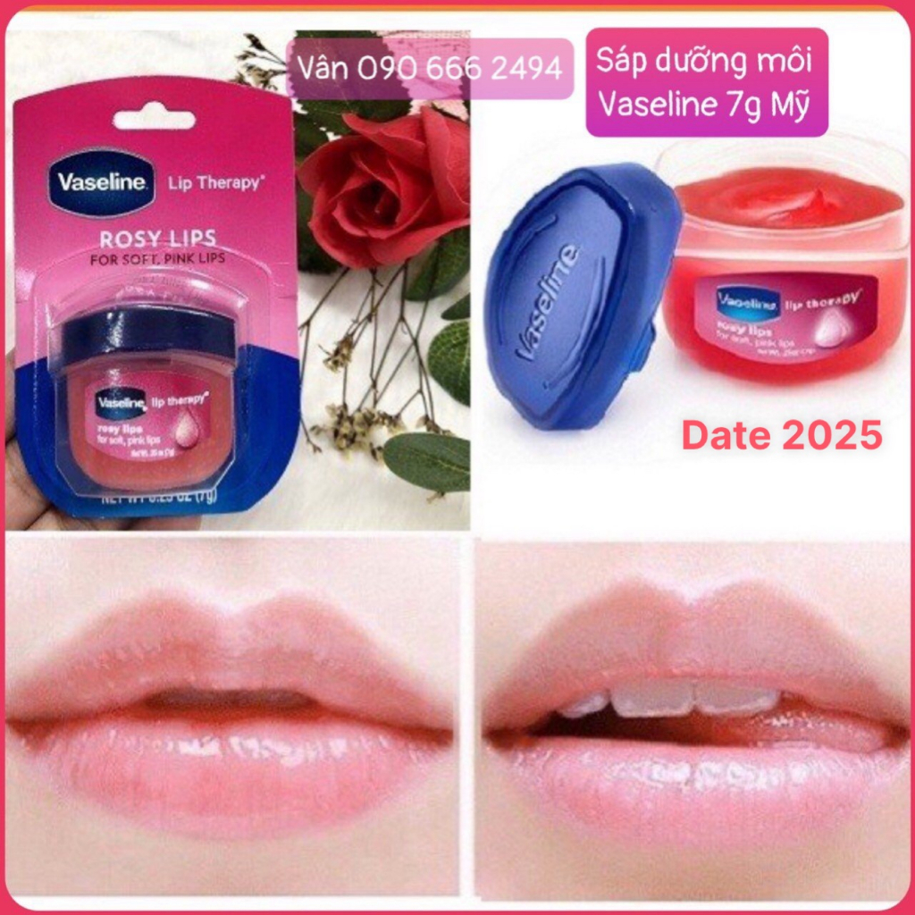 ❤ [Quận 3] Son Sáp Dưỡng Môi Vaseline Rosy Lips Therapy 7g Mỹ Môi Hồng mềm mượt [Date 5/2025] HỎA TỐC