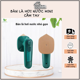 Bàn là mini hơi nước cầm tay xanh rêu công suất 33w mẫu mới 2021 - bàn ủi hơi nước mini xanh