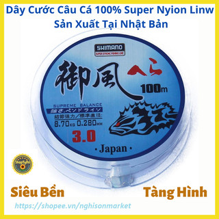 Dây cước câu cá Nhật bản siêu bền cuộn dài 100 mét