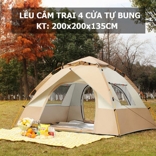  Lều cắm trại Lều Camping Dã ngoại chống nước chống tia UV Phù hợp nhóm từ 3-4 người 